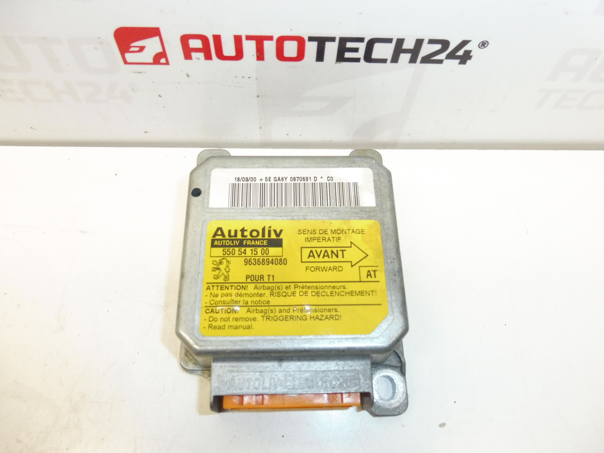 Unidade de airbag Peugeot 206 9636894080 6545GJ