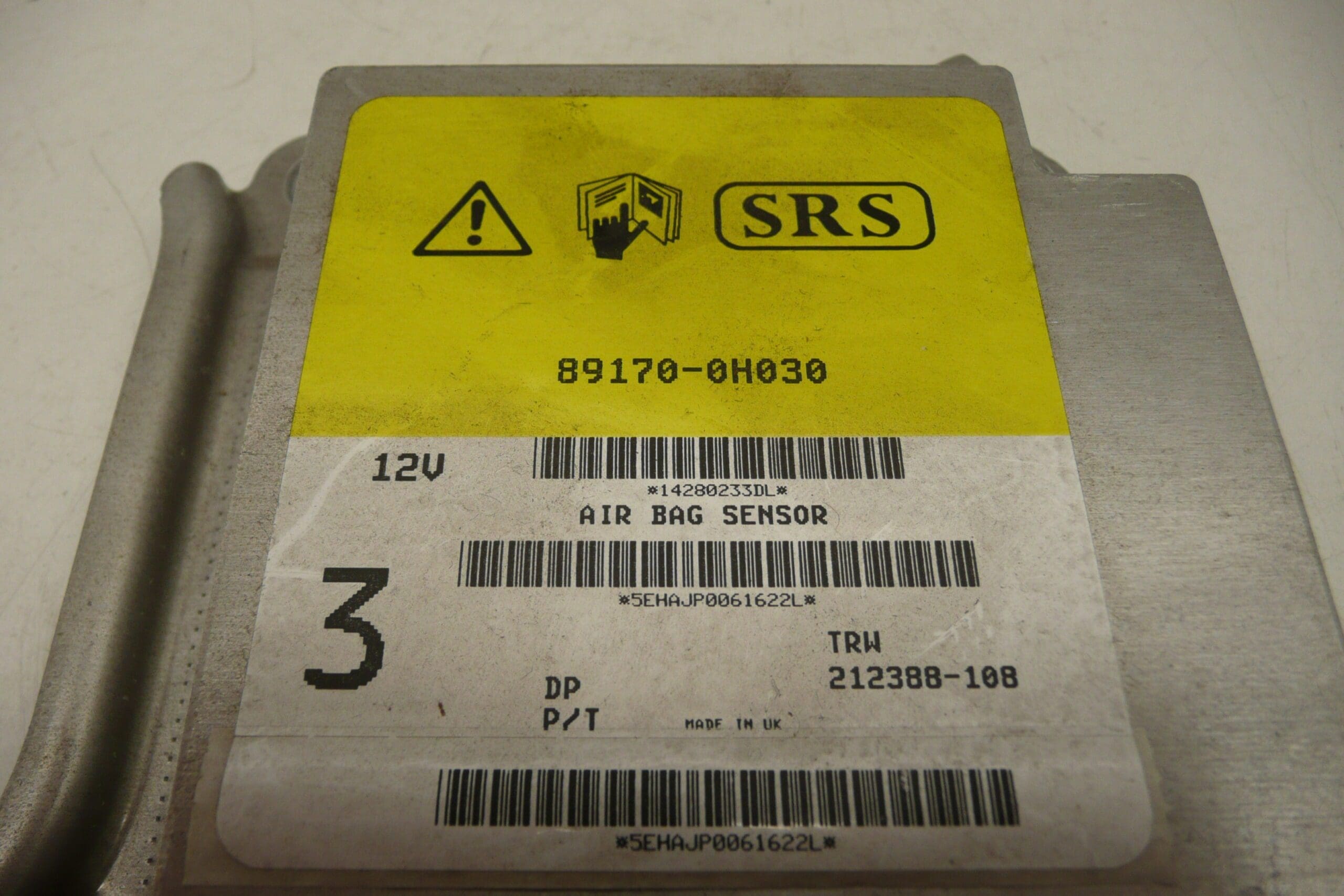 Unidade de airbag Citroën Peugeot totalmente funcional 89170-0H030 6546F8