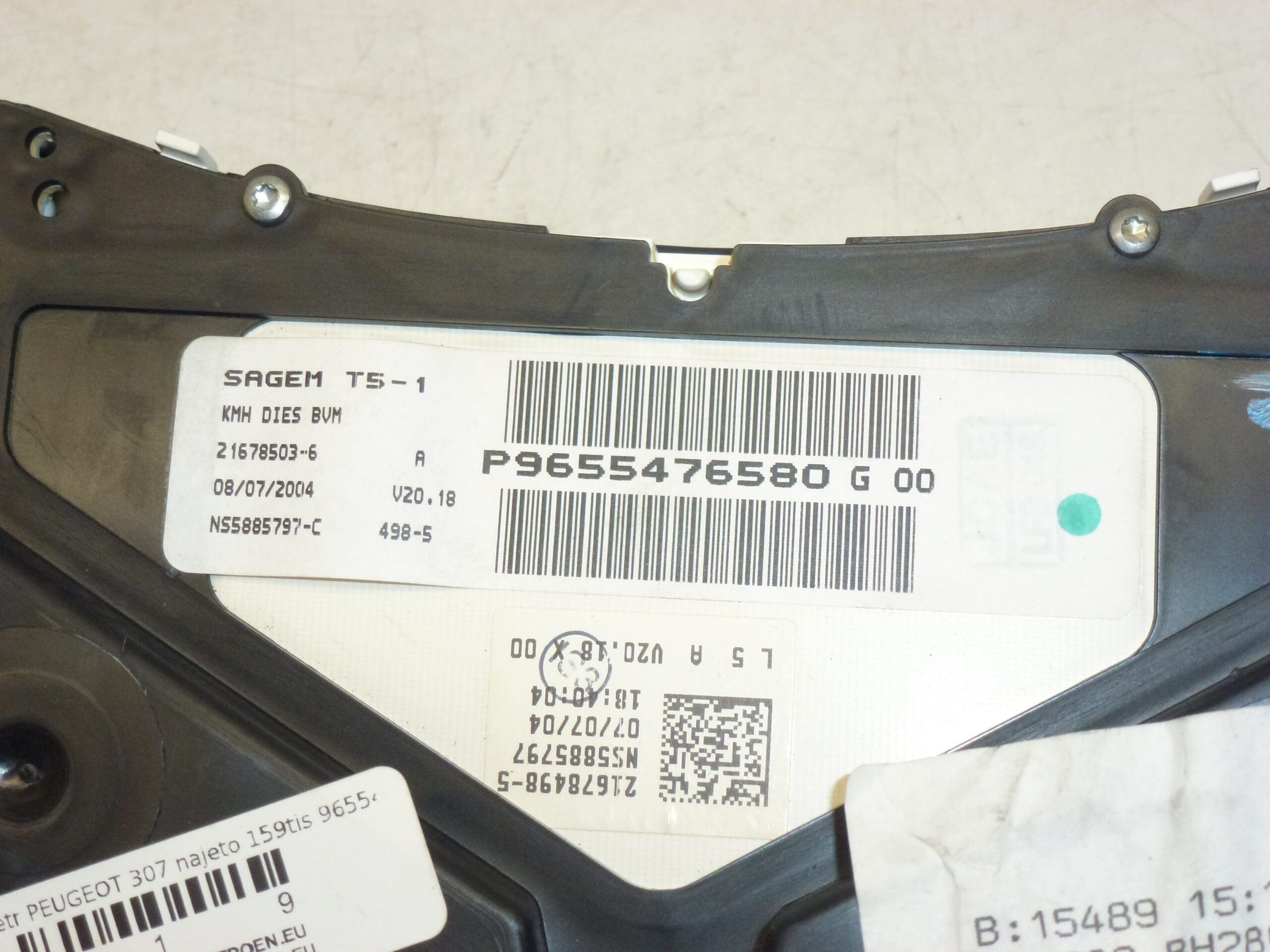 Velocímetro Peugeot 307 186 mil km 9655476580G00
