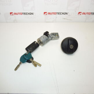 Caixa de interruptores, tampa do tanque e 2 chaves Citroën Peugeot 4162KF 4162XT