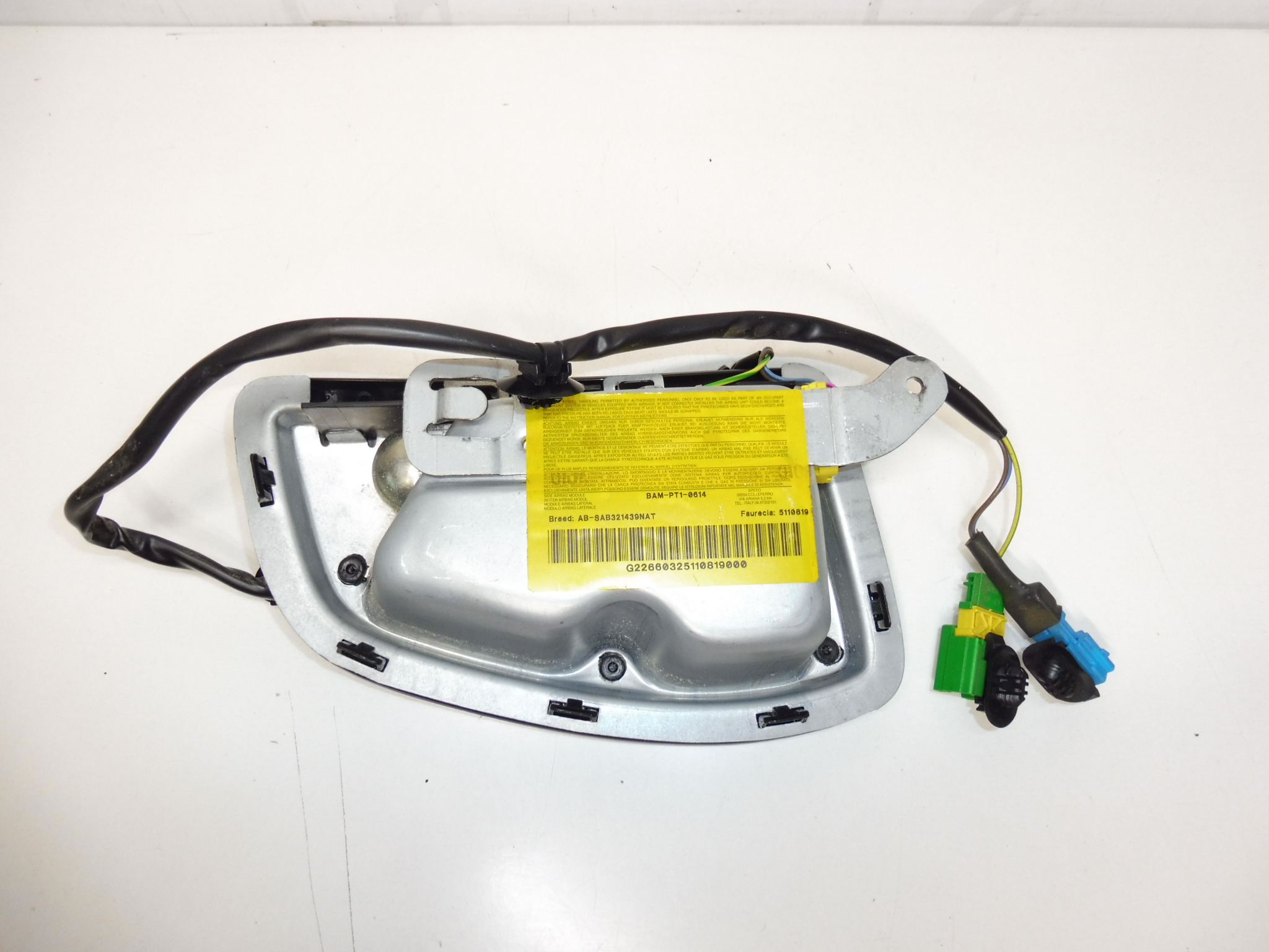 Airbag do assento direito Peugeot 307 51108919 8216L2
