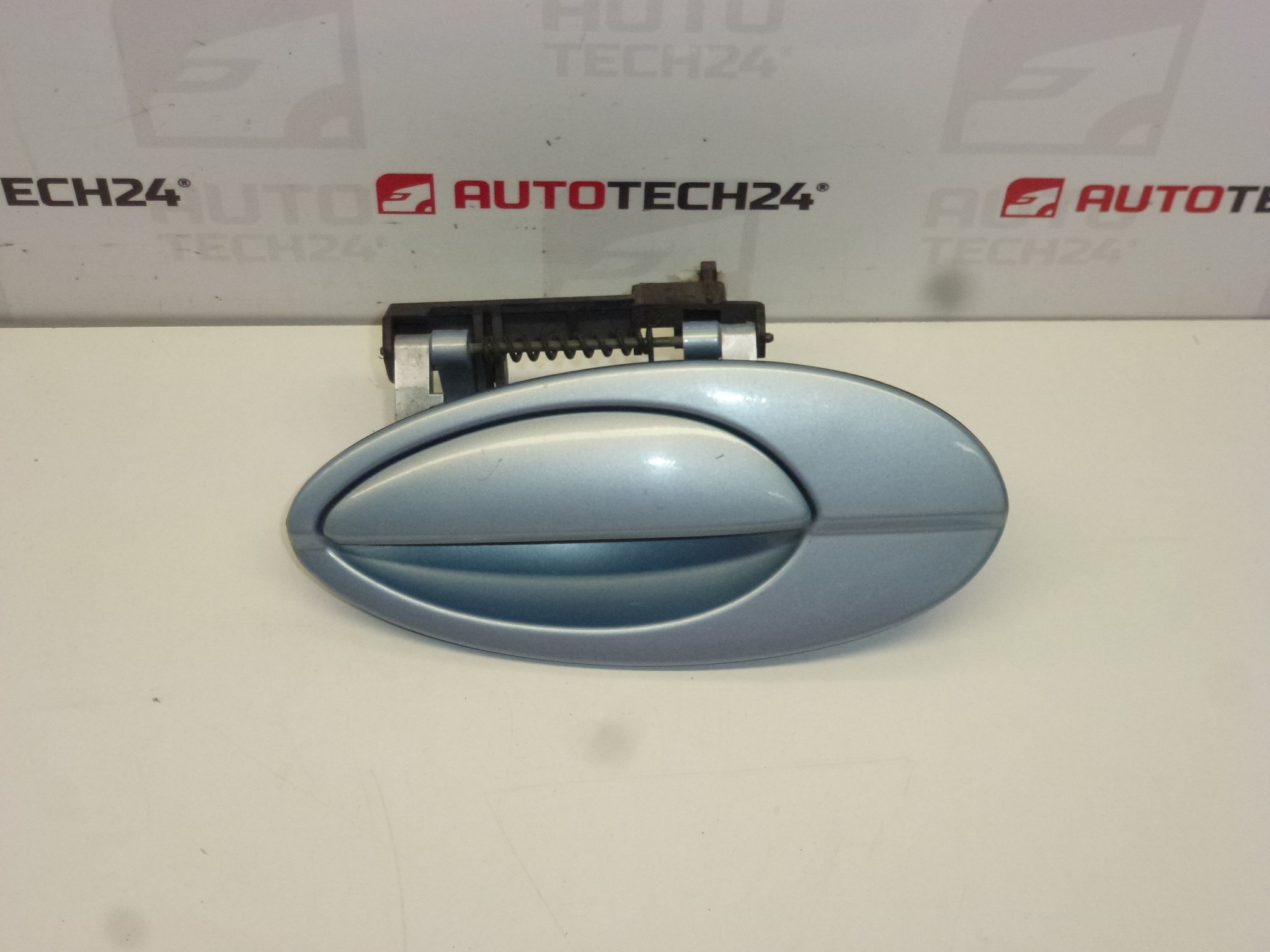 Puxador da porta traseira esquerda Citroën C5 I e II 9631831077 9101S7 azul