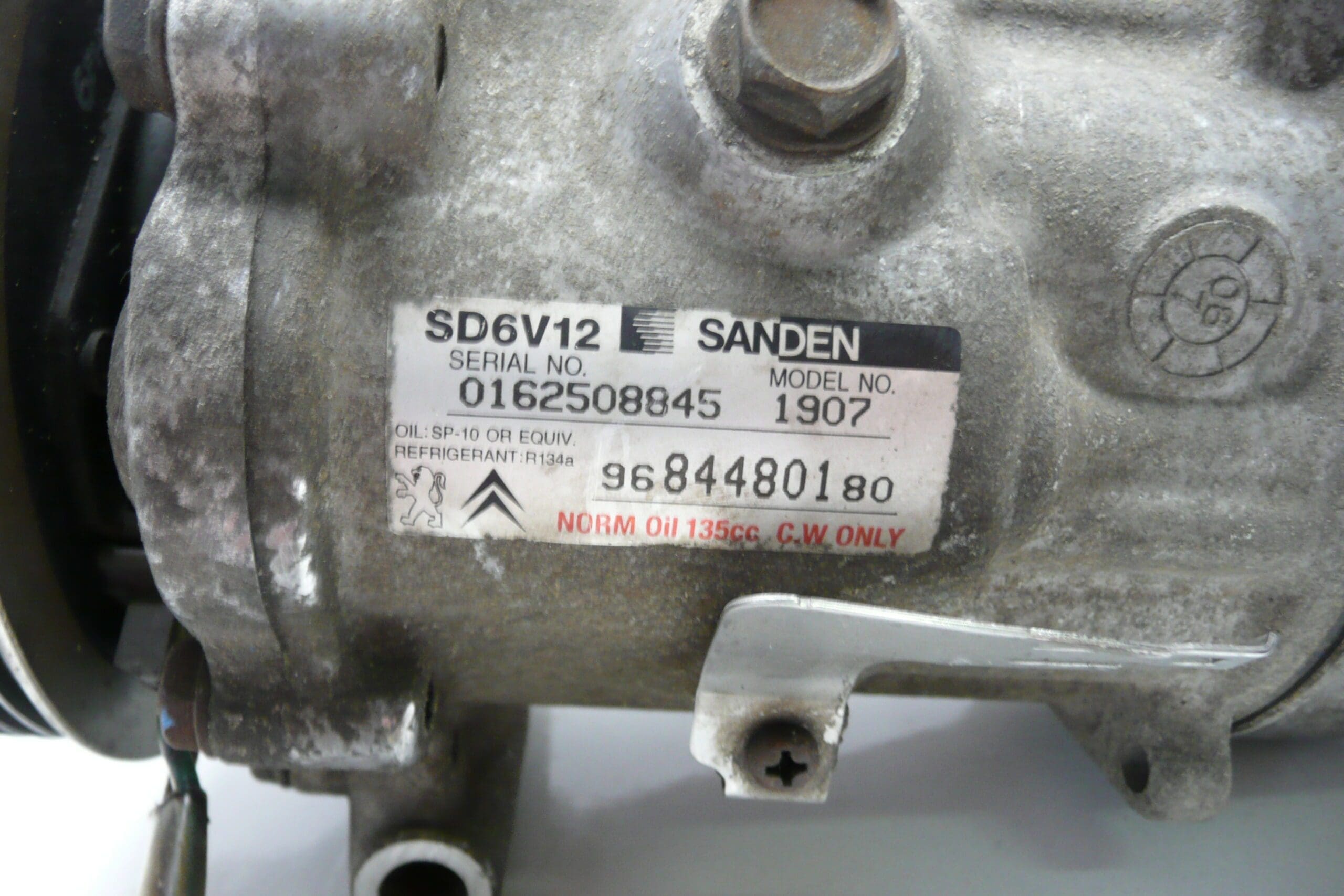 Compressor de ar condicionado Sanden SD6V12 1907 Citroën Peugeot 9684480180 6453XP - Image 2