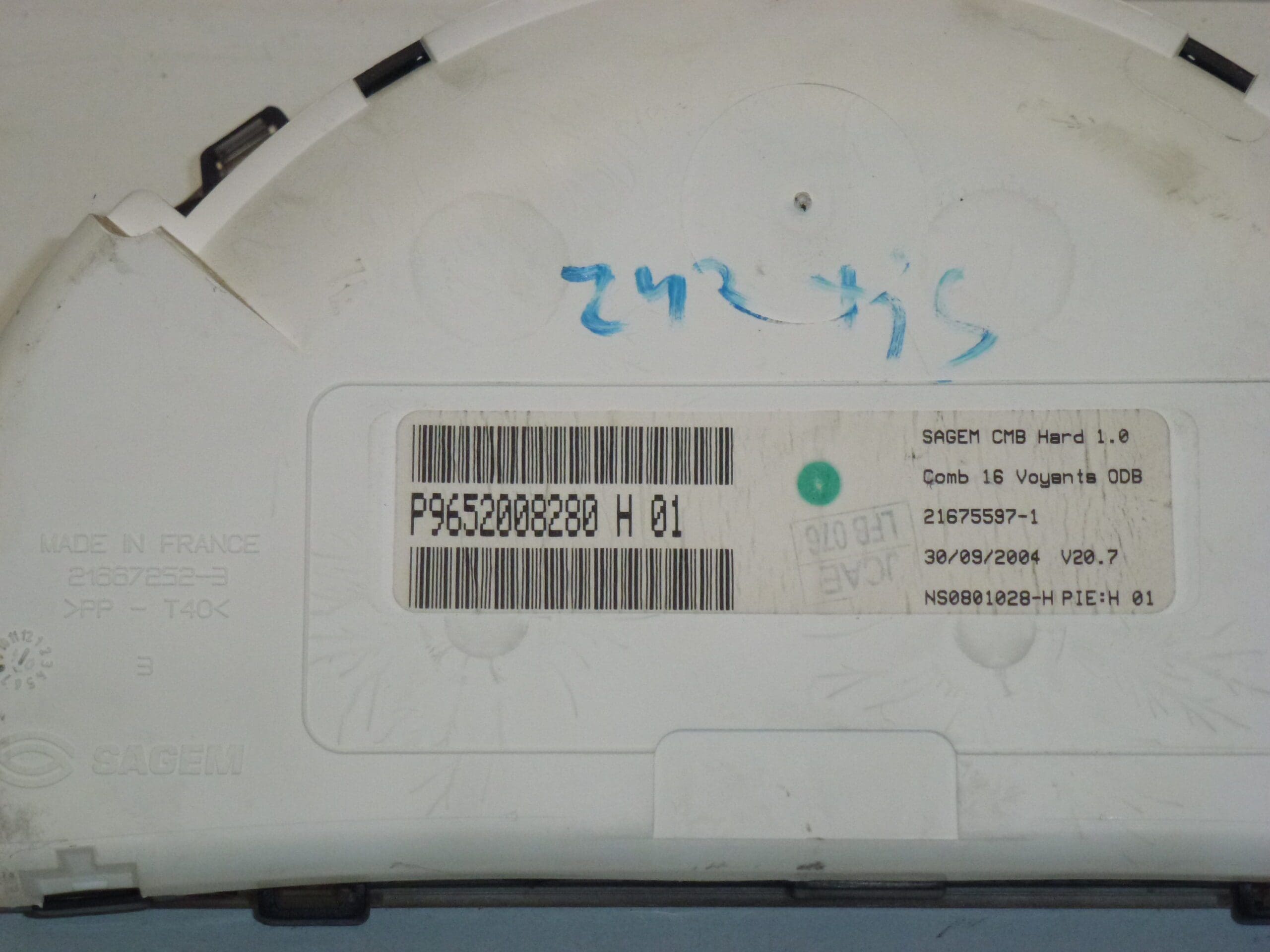 Velocímetro Citroën C2 C3 242000 km 9652008280 6105EV - Image 2