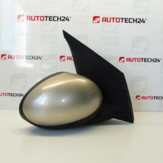 Espelho retrovisor lateral direito dourado metálico Citroën C1 / Peugeot 107 87910-0H010 87910-0H011