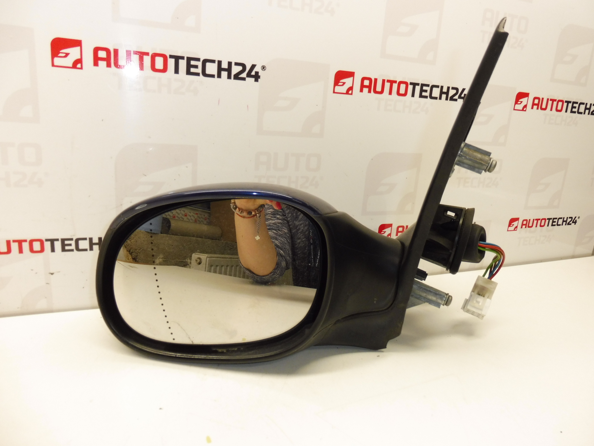 Retrovisor exterior esquerdo azul EGE para Peugeot 206 - 8153KQ